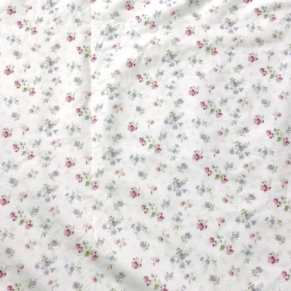 VtgTwin Reversible Duvet Cover Shabby Chic Cottage Floral Cotton Pink Romantic